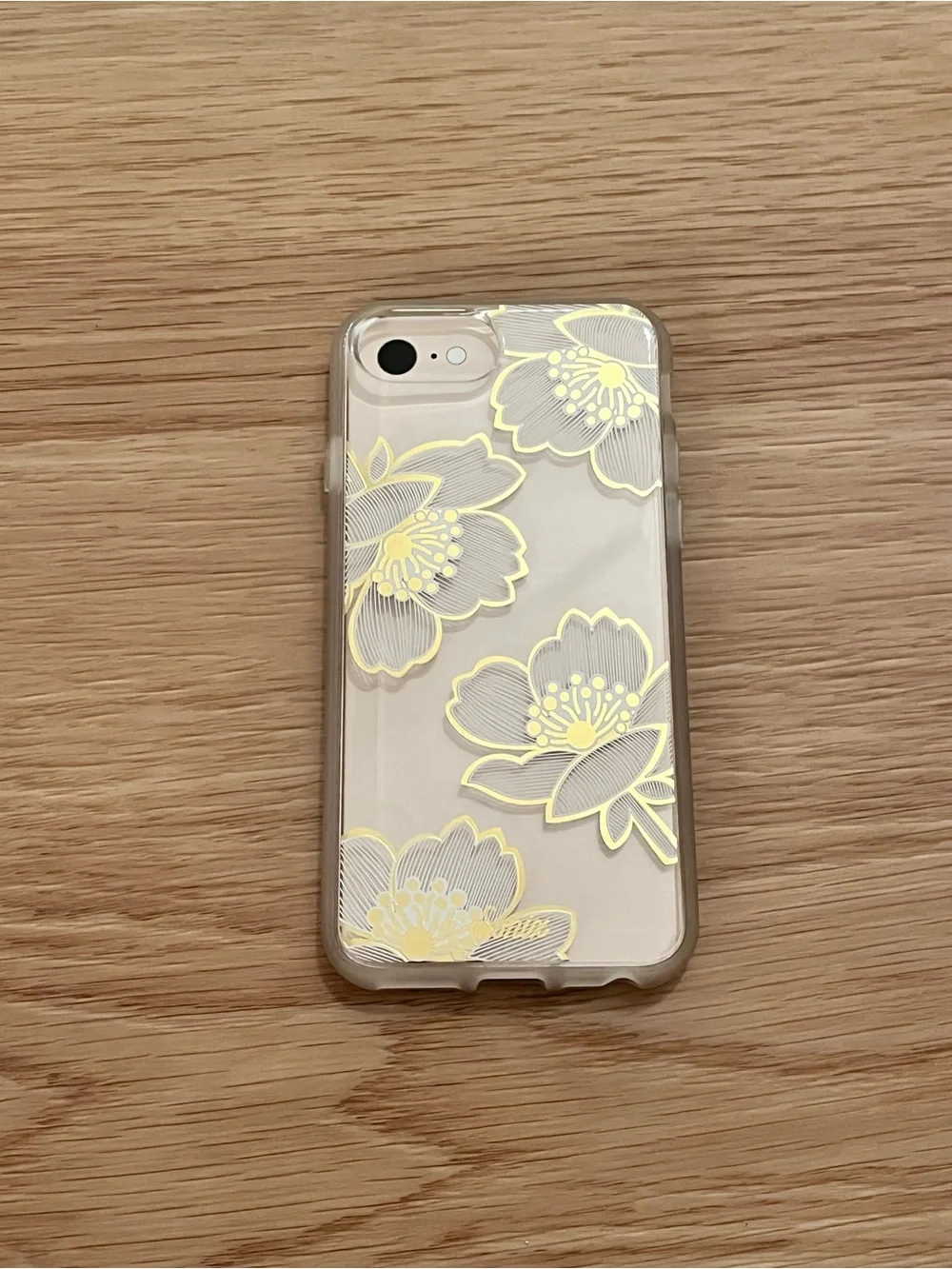 Sonix Clear Coat iPhone Case with Gold Floral Accent